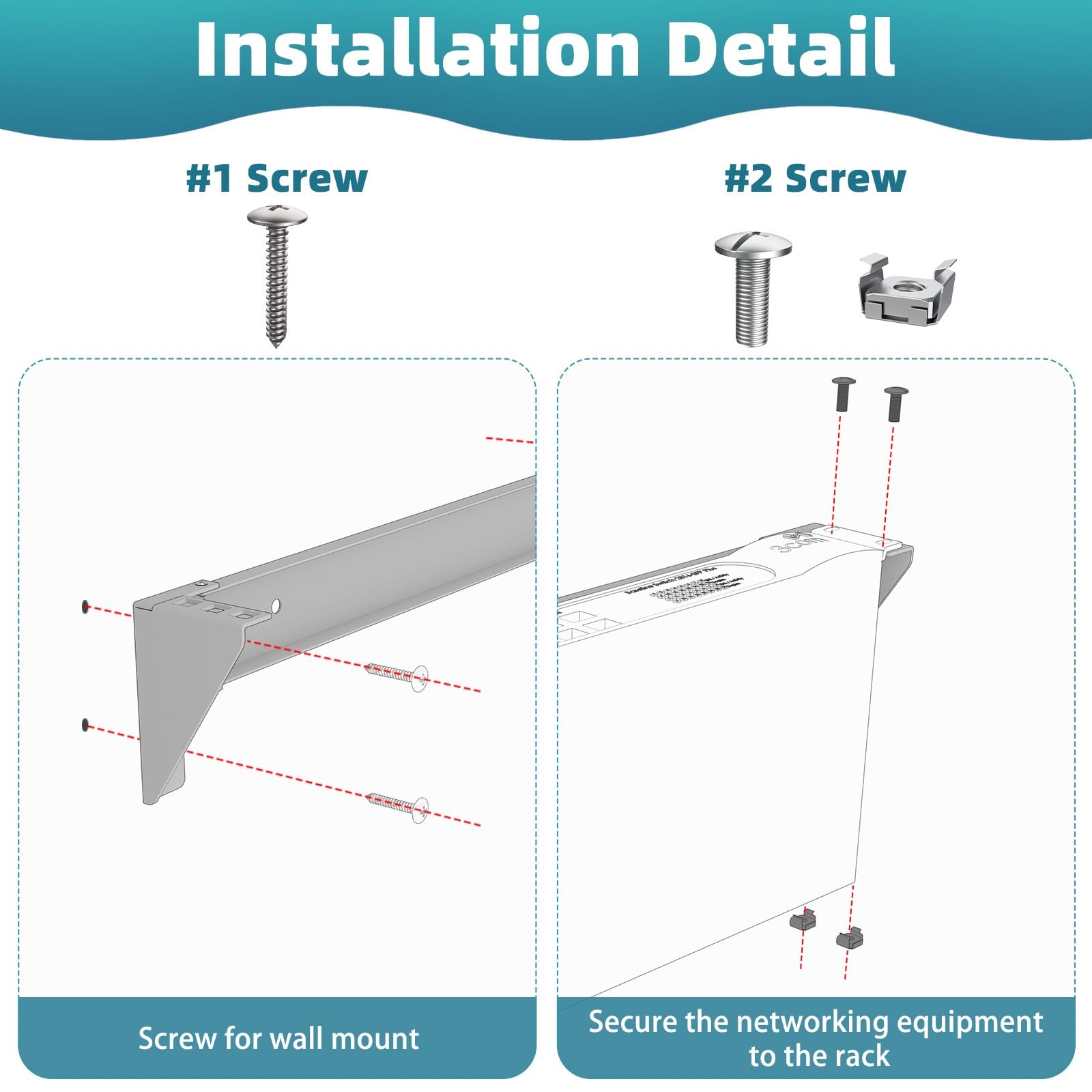 1U Vertical Wall Mount Rack Steel Foldable Vertical Patch Panel Mounting Brac...