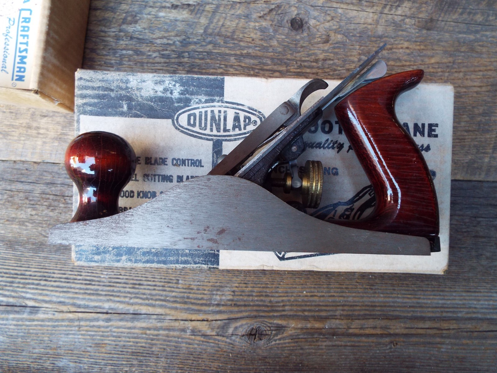Sears Craftsman Dunlap No. 3738 Smooth Plane w/ Original Box & Paperwork