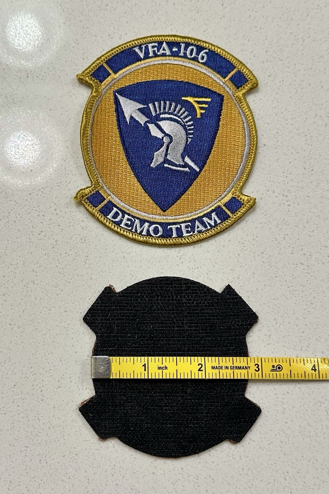 Set of 2 US Navy Patch VFA-106 Sew-On & Black Knights Hook & Loop