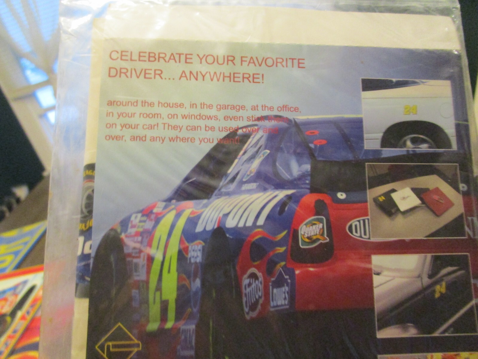 Quick Sticks NASCAR 2003 #24 Dupont Jeff Gordon Reusable Multi-Functional Decals