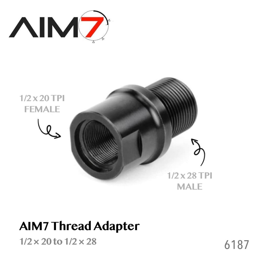 AIM7 Precision Thread Adapter - 1/2x20 to 1/2x28 -6187