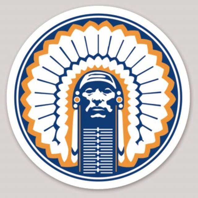 University Of Illinois Fighting illini Chief Illiniwek Logo - Vinyl Sticker