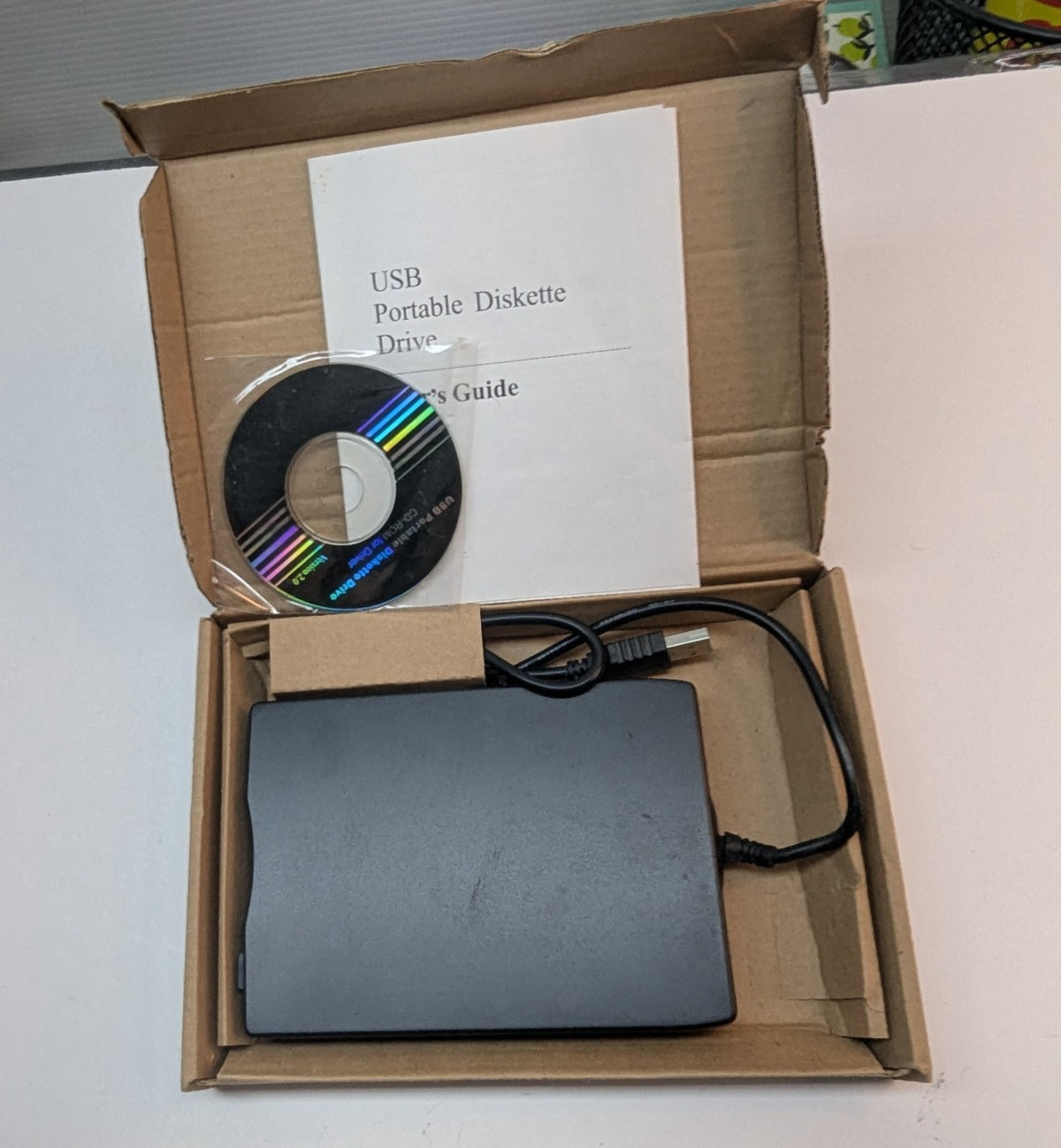 USB Portable Diskette Drive 5V 500mA with CD-ROM for Driver V2.0