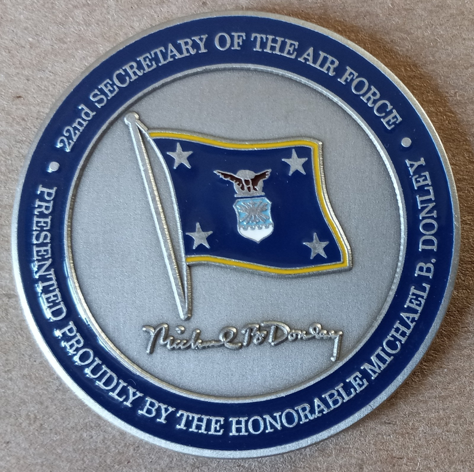 Dept. Of The Air Force 22nd Secretary Of The Air Force Michael B. Donley Coin