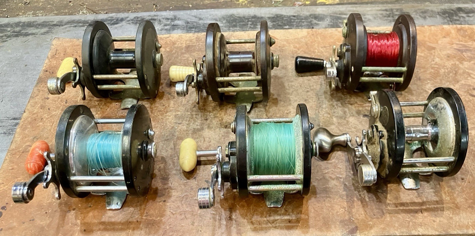 Lot of 6 • Penn 85 & 285 Reels • (3) 85 / (3) 285 • Tested & Working