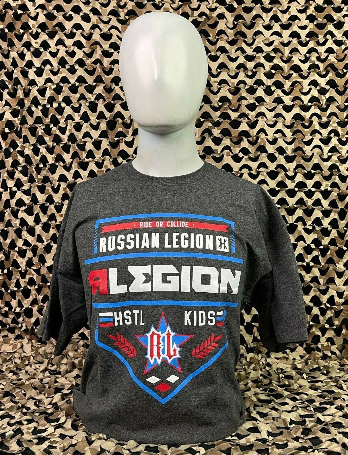 NEW HK Army Russian Legion Alliance Paintball T-Shirt - Charcoal - XXX-Large