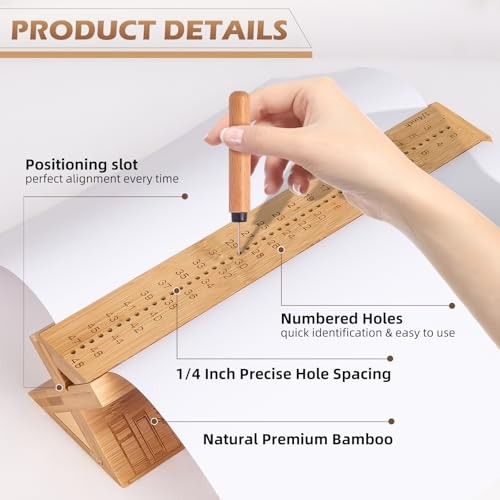 Bamboo Bookbinding Kits with an Awl, Book Binding Cradle, Book Binding