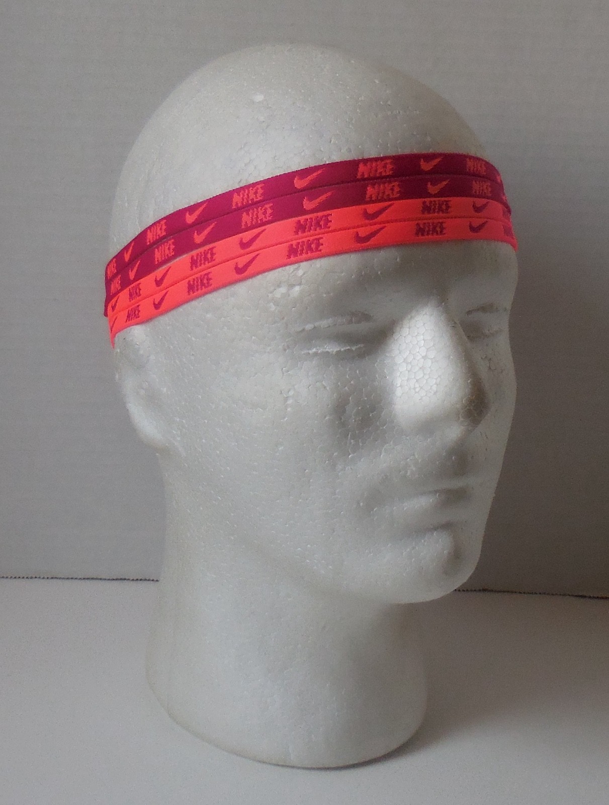 Nike Hair Lace Graphic Headband 2PK Adult Unisex Bright Mango/Fireberry