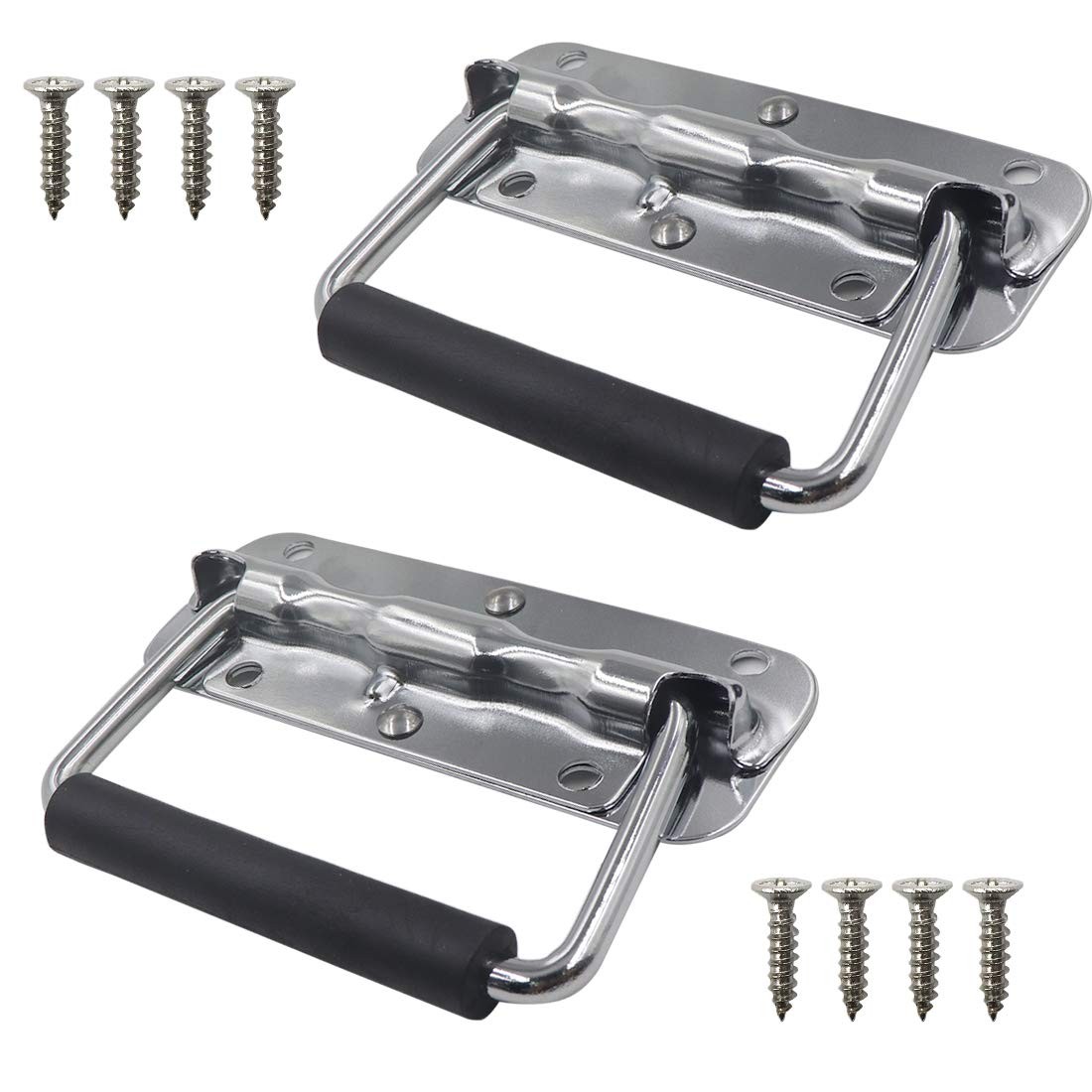Heavy Duty Toolbox Chest Handle 2 Pack 4.33 Inch Rubber Grip