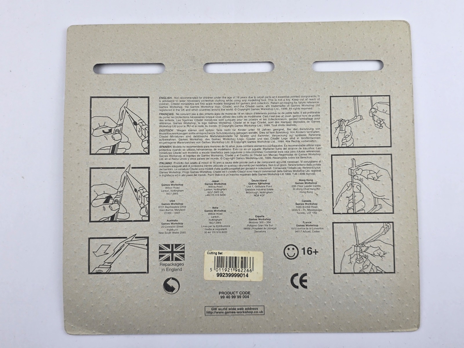 Rare 1990 Games Workshop Citadel Modeling / Cutting Board Set New Sealed