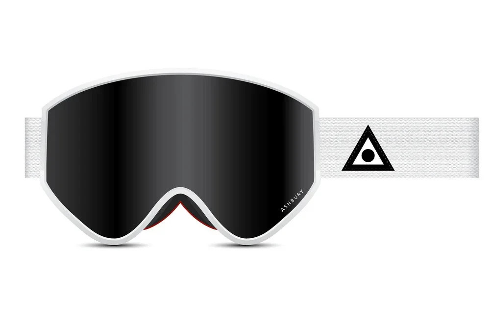 2025 NIB Ashbury A12 Snow Goggles $155 white triangle/dark smoke