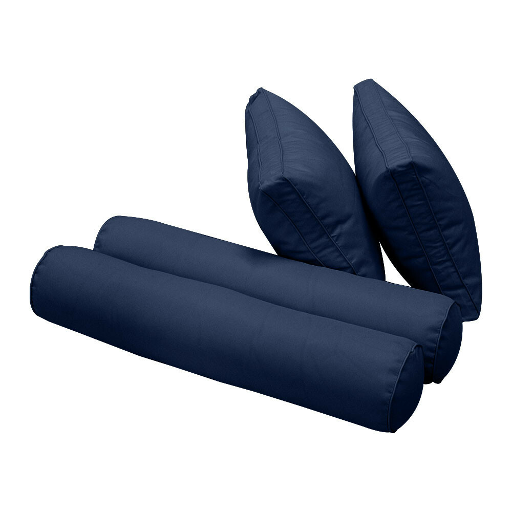 |COVER ONLY| Style 1 Twin Piped Trim Daybed Mattress Bolster Pillow Covers AD101