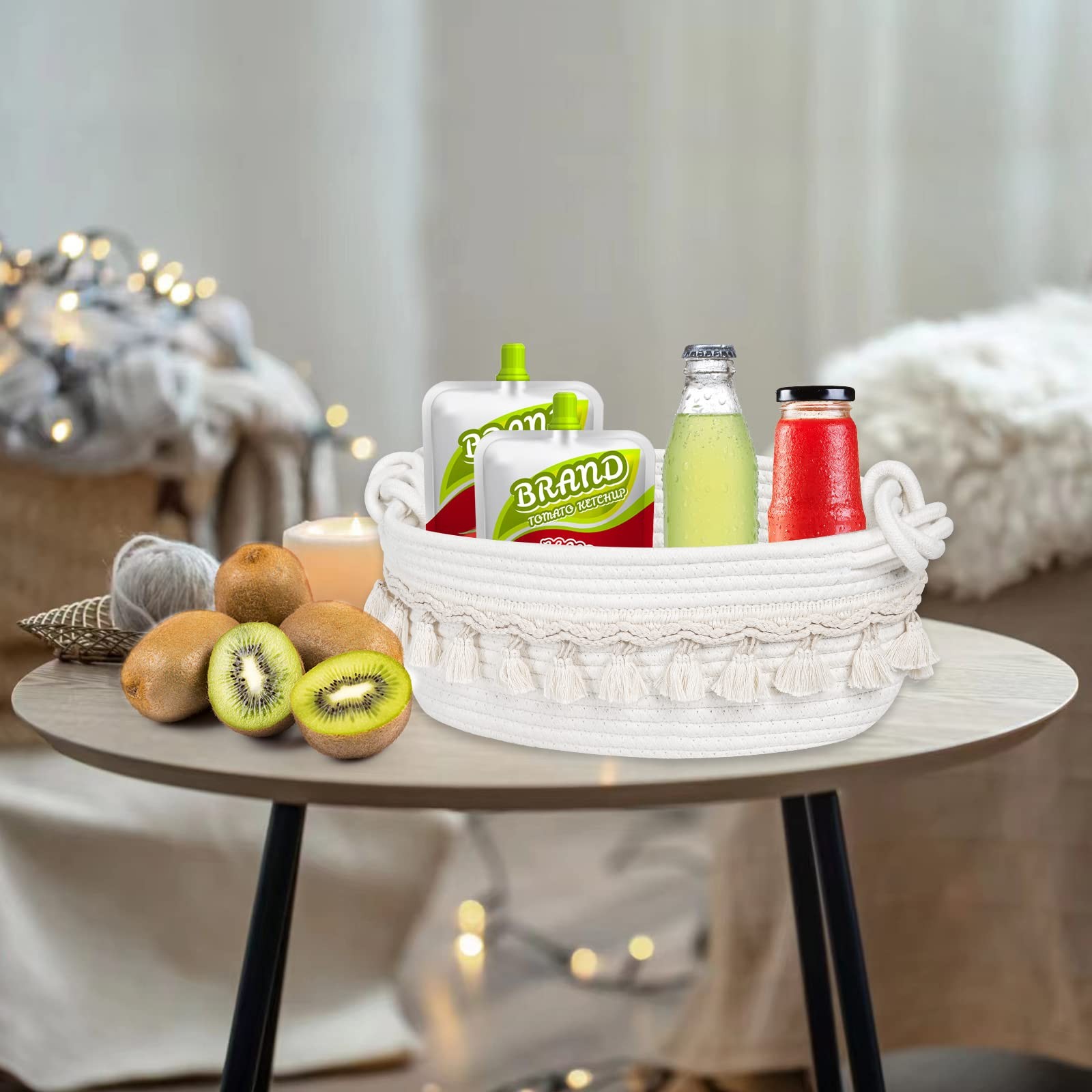 Followarm Small Basket for Gifts Empty, Woven Storage Cute Toilet Paper Stora...