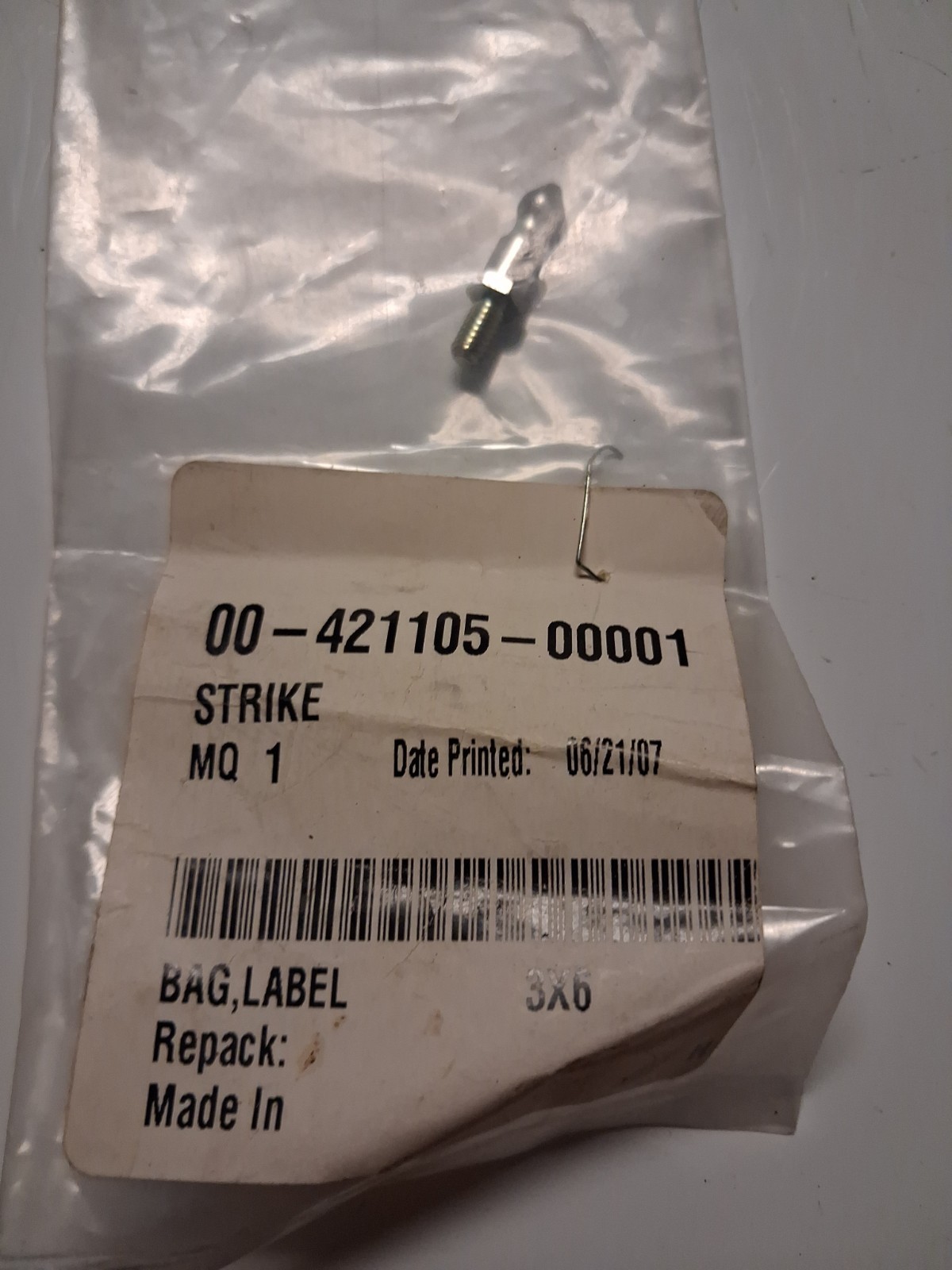 Vulcan Hart 00-421105-00001 OEM Strike Pin, Kick Panel