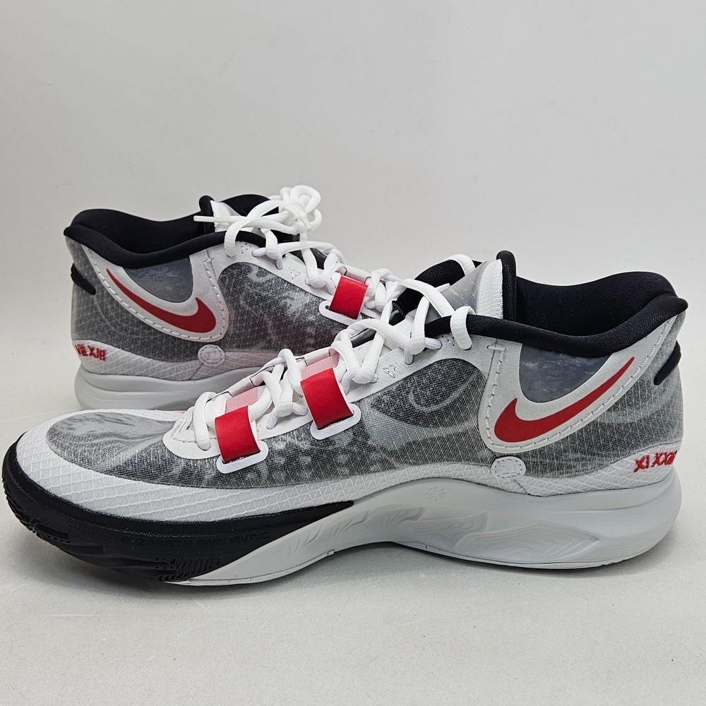 Nike Kyrie 8 Shoes White University Red Sneakers Basketball Mens 8.5 DJ6017