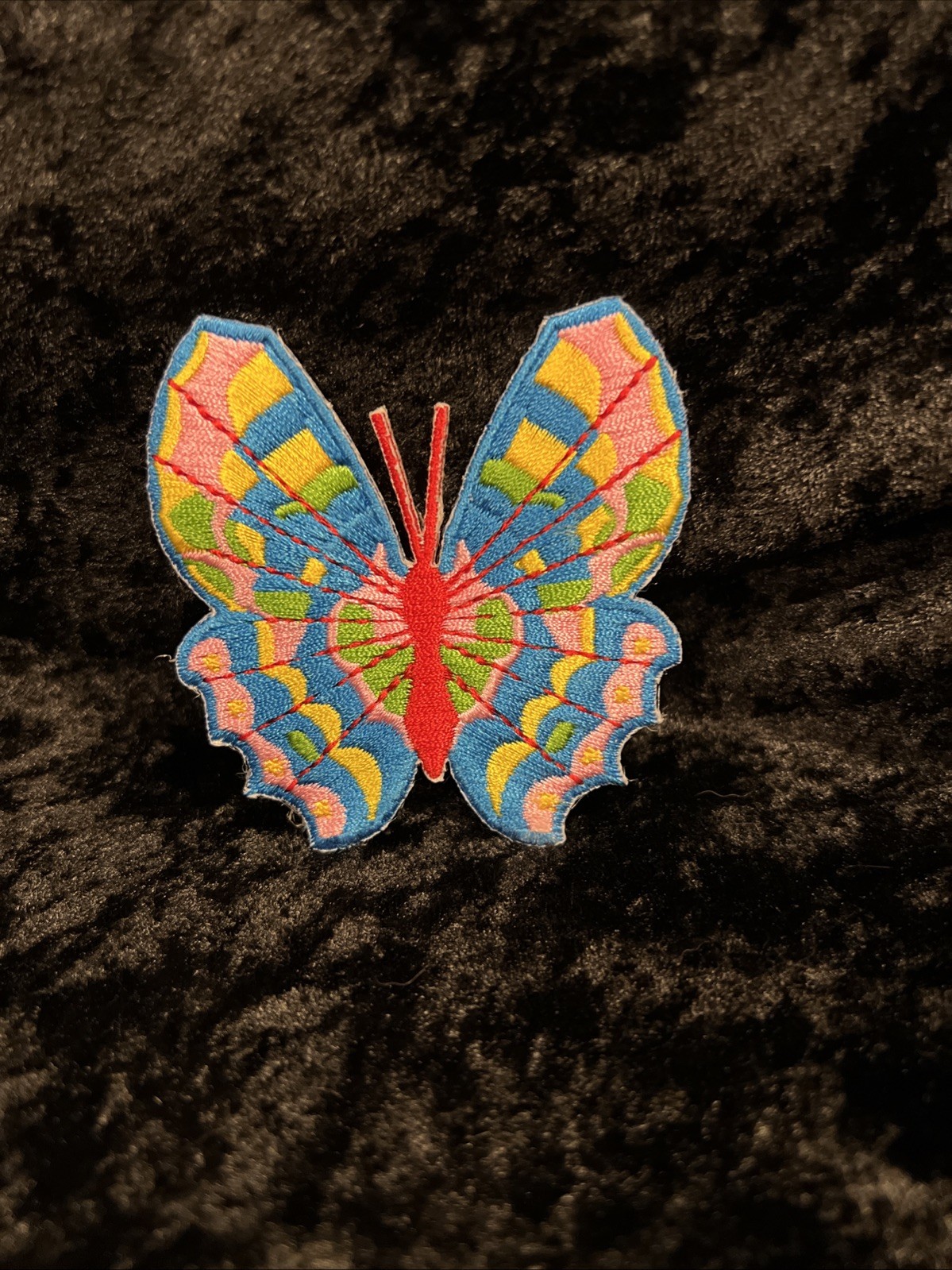 BUTTERFLY IRON ON HAT VEST PATCH BADGE HIPSTER BIKER FUNNY NOVELTY #140