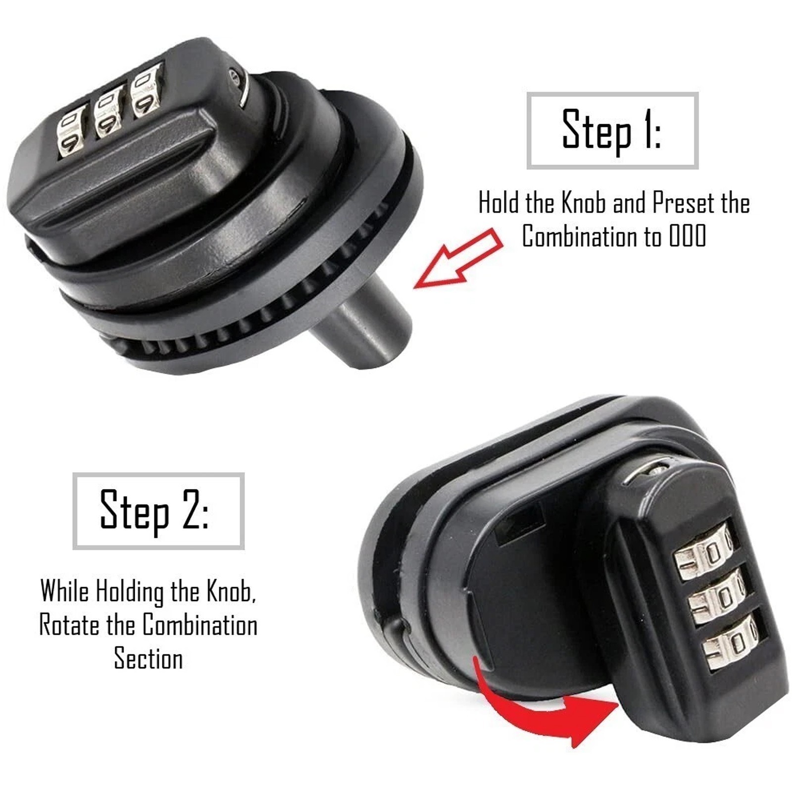 Combination 3 Digit Gun Trigger Lock for Universal Firearms Pistol Rifle Shotgun
