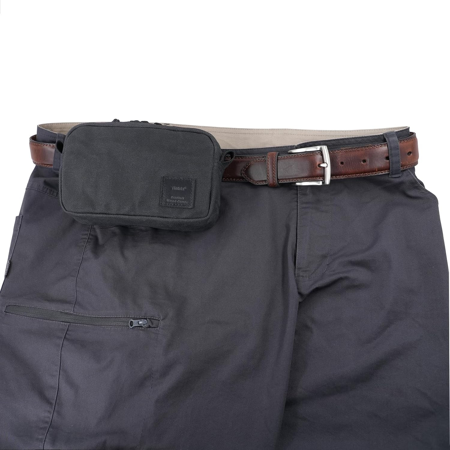 Belt Zipper Pouch for Men Women YKK Zippers, EDC Belt Pouch Waist Pack Bag for C