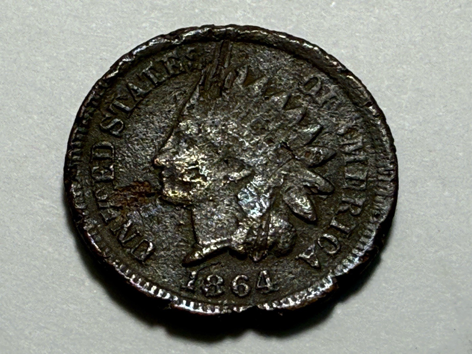 1864 INDIAN HEAD PENNY CIVIL WAR U.S. COIN - SHIPS FREE W/ USPS TRACK & INSUR