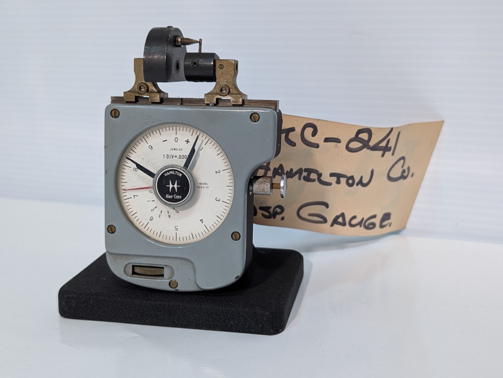 Hamilton HE50-01 Kwik Chek Gauge - Bench Comparator, Measuring Device .0001 Inch