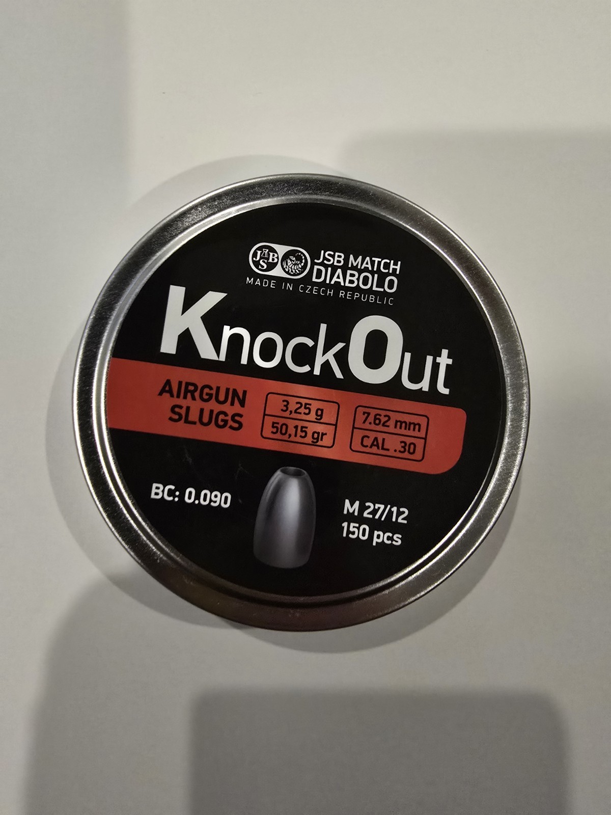 JSB KnockOut Slugs .30 Cal, 50.15gr, Hollowpoint, 150ct