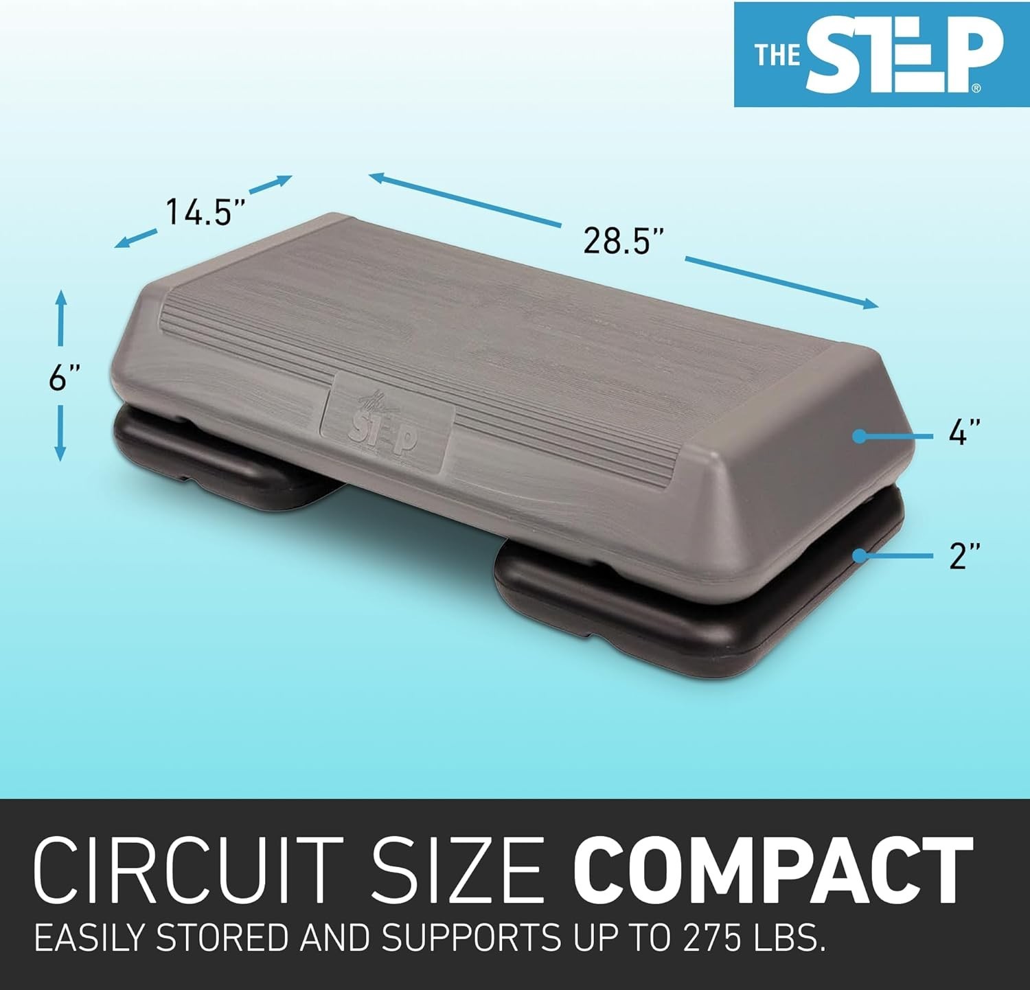 Exercise Step Platform, Circuit Size Stepper for Exercise at Home