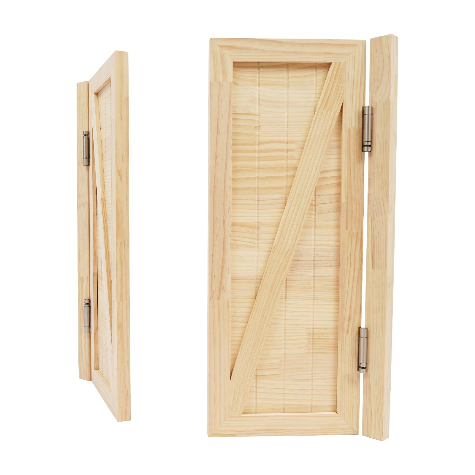 Entrance Partition Doors Solid Wood Double-Door Leaf Partition Door 80x90cm