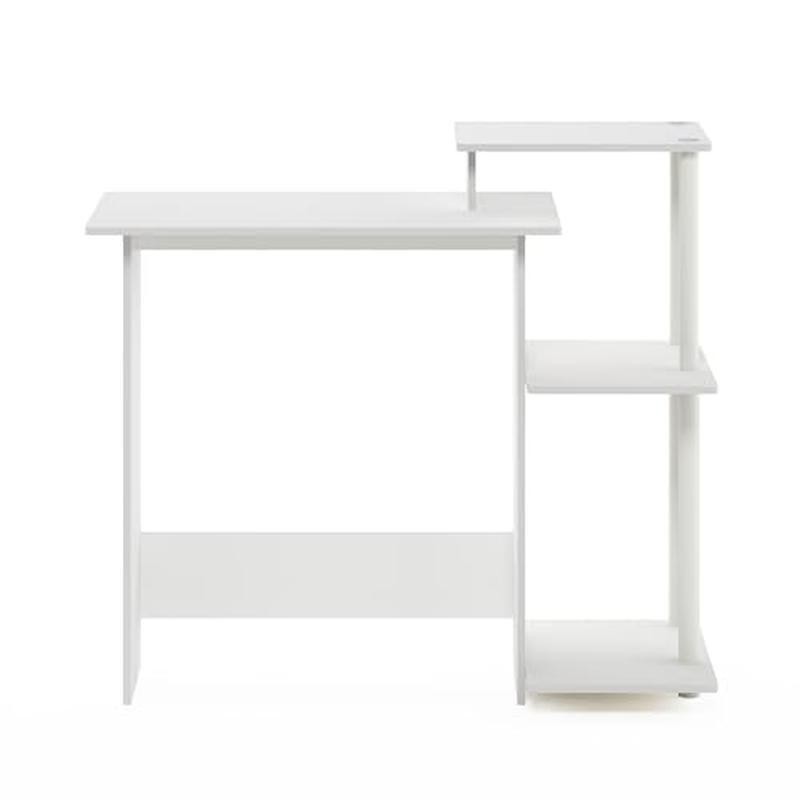Compact Computer Desk Side Shelves Durable Easy Assembly Minimalist Design New