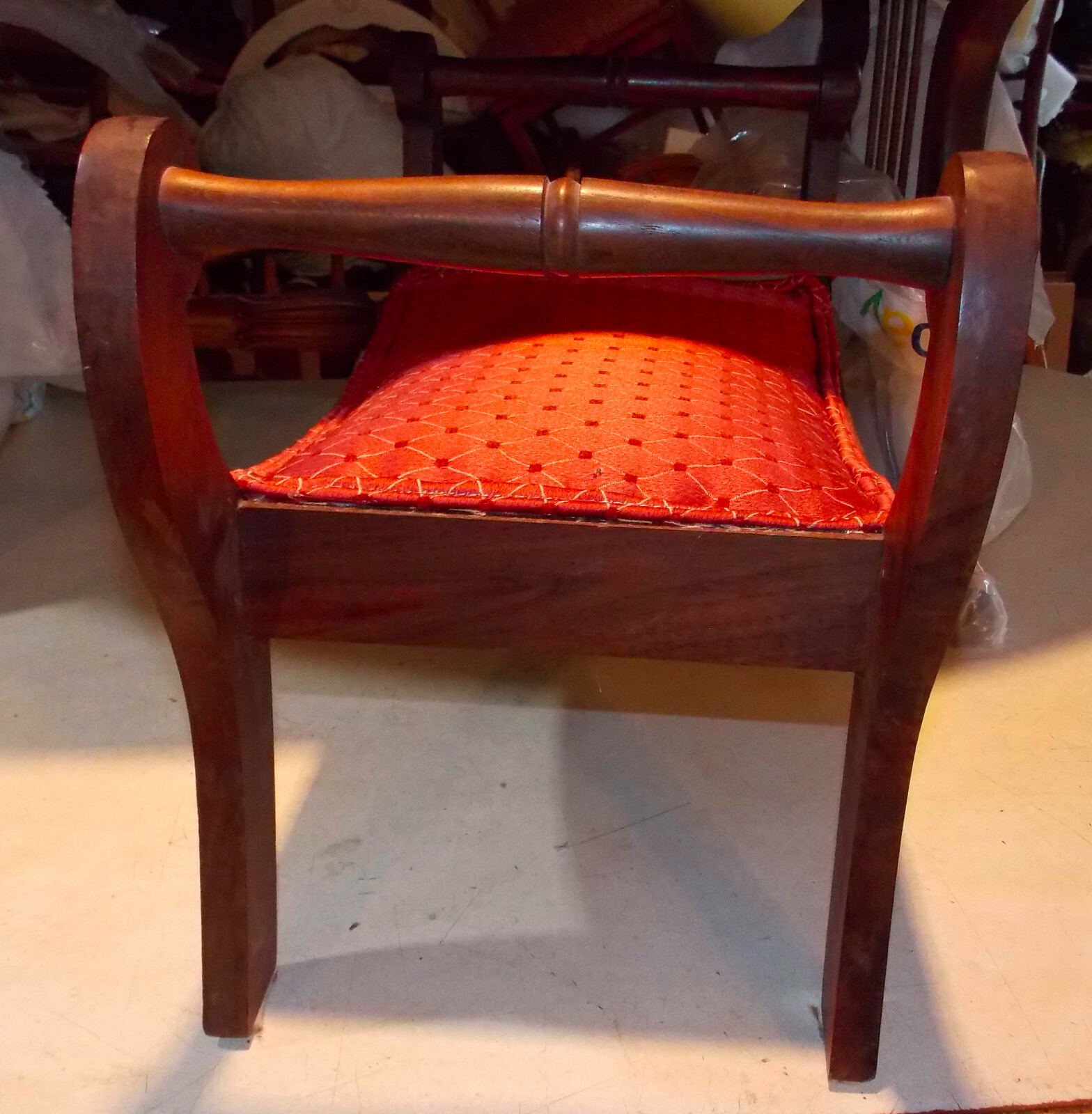 Solid Walnut Footstool / Stool (FS74)