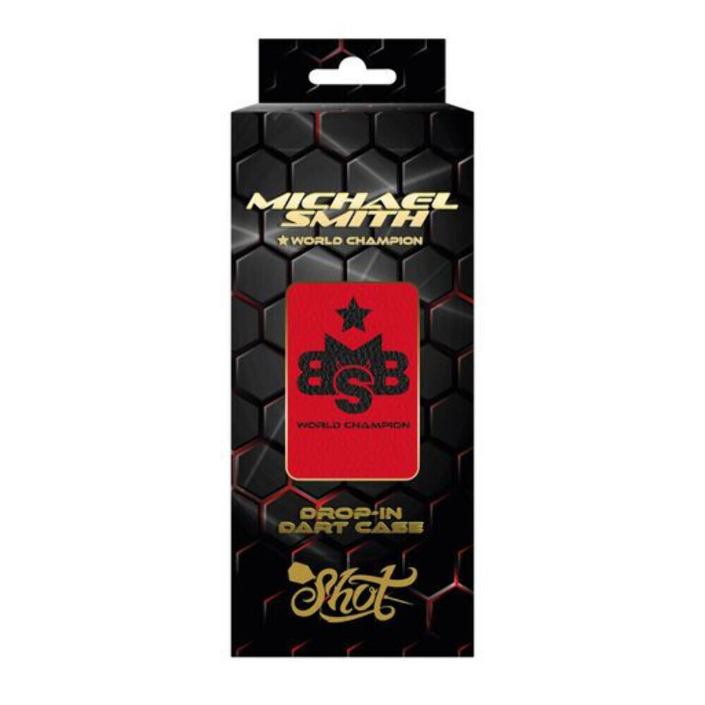 Shot Michael Smith World Champion Drop In Darts Case- Red