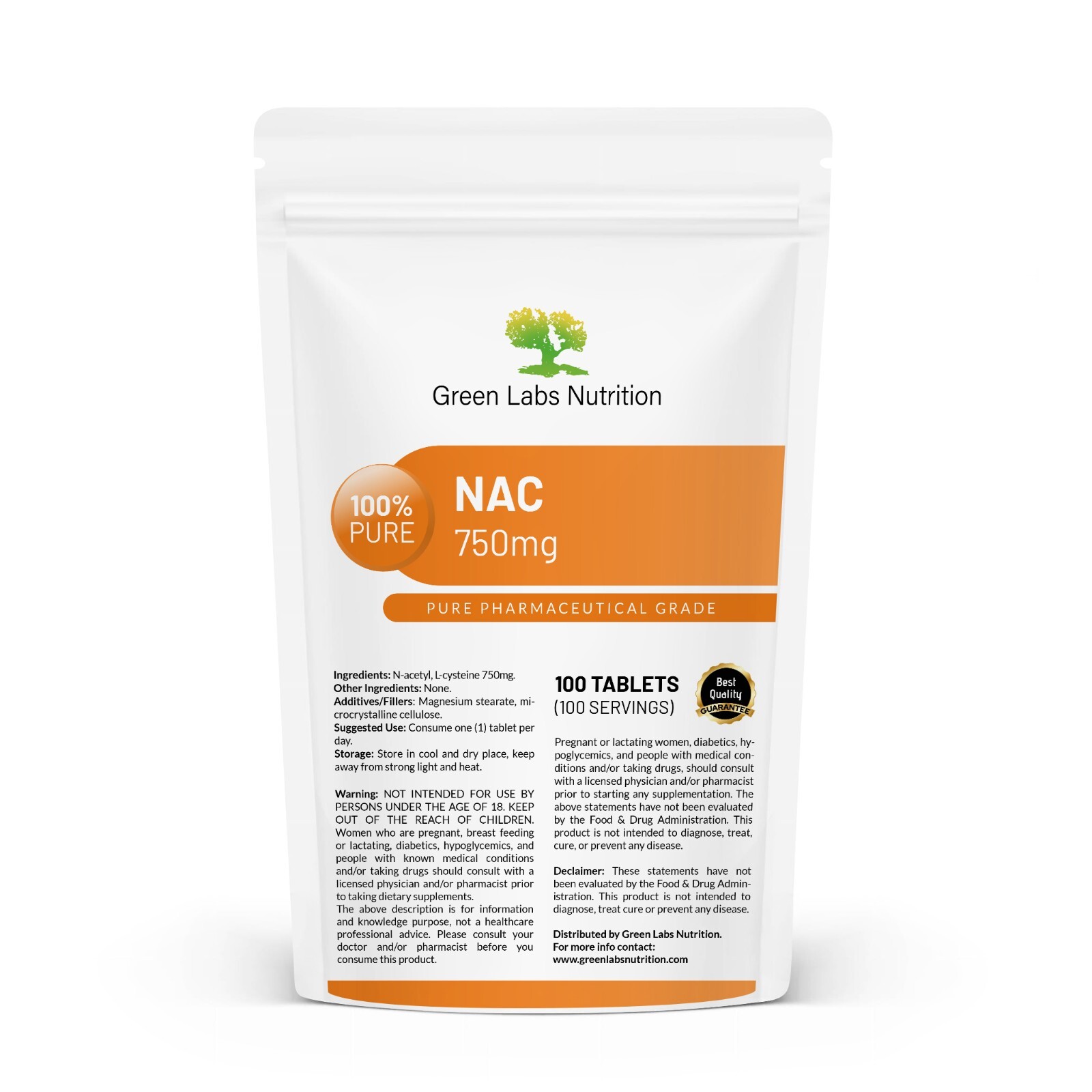NAC 750 mg Tablets – High Strength, Liver Detox, Antioxidant & Immune Support
