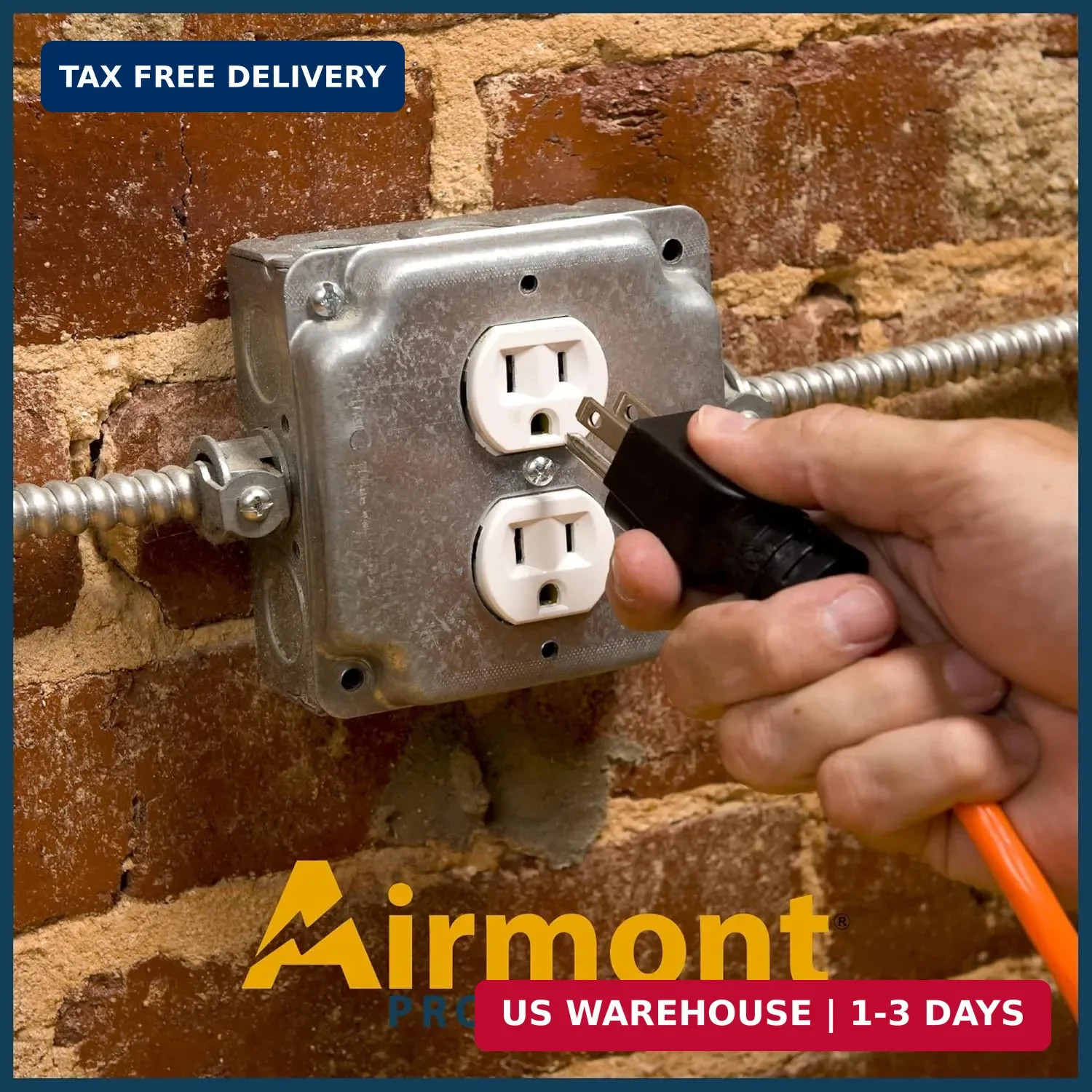 (4 Pack) 4'' Square Electrical Box, Drawn Construction, Ten 1/2'' and Six 3/4''