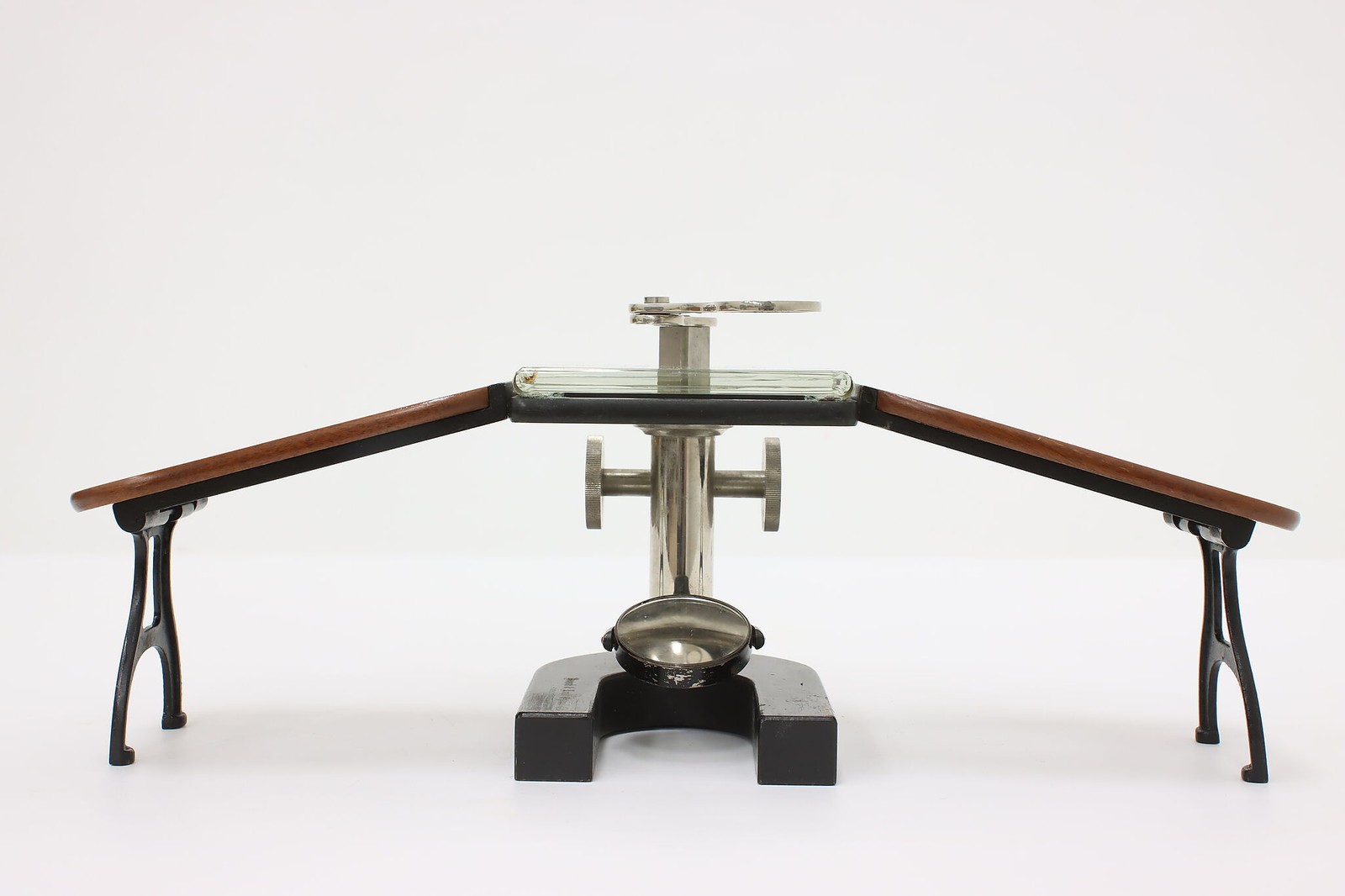 Bausch Antique Iron Laboratory Dissection Microscope & Case #56877