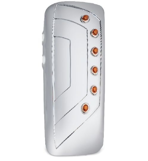 MIRROR COVER W/ 6-3/4″ AMBER LEDS FOR KENWORTH T680/ T880 Passenger Side