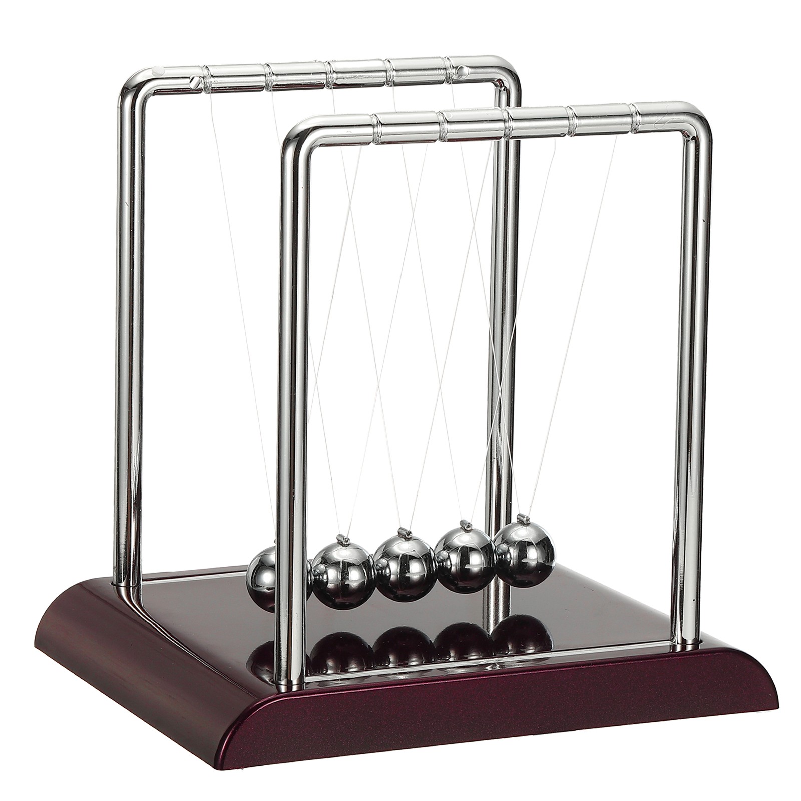 Newtons Cradle, Newton's Cradle Pendulum 5 Balance Balls, Red, l