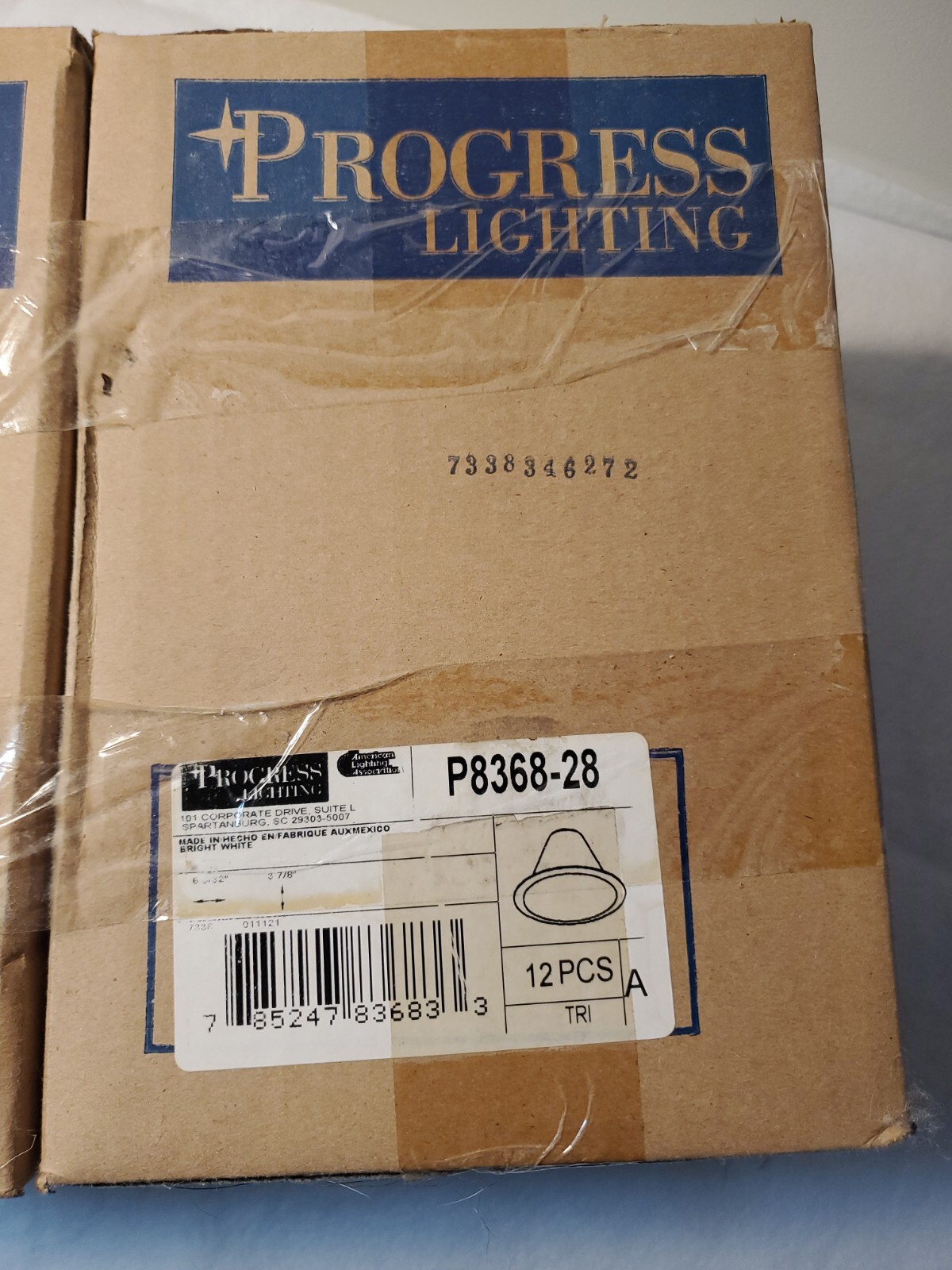 PROGRESS LIGHTING P8368-28 Recessed 5" Open Trim, White - Brand New