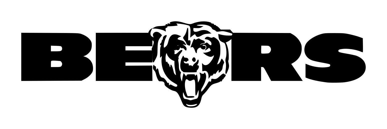 Chicago Bears Decal #5 2"x8" Choose Color