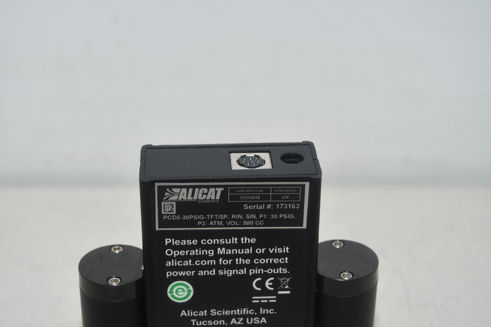 ^ Alicat PCD3-30PSIG-TFT/5P RIN 500CC Flow Controller #X8324