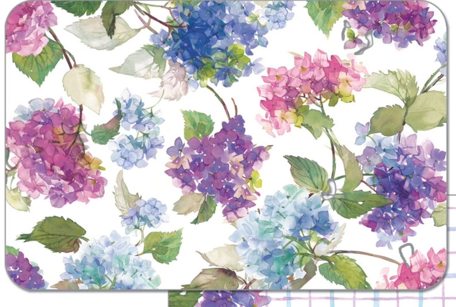 NEW Set of 4  Plastic Placemats Pastels Country Garden Multi Hydrangeas
