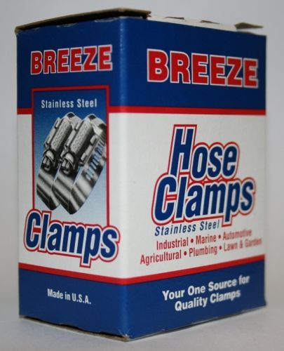 Breeze Power-Seal Stainless Steel Hose Clamp, Worm-Drive, SAE Size 20