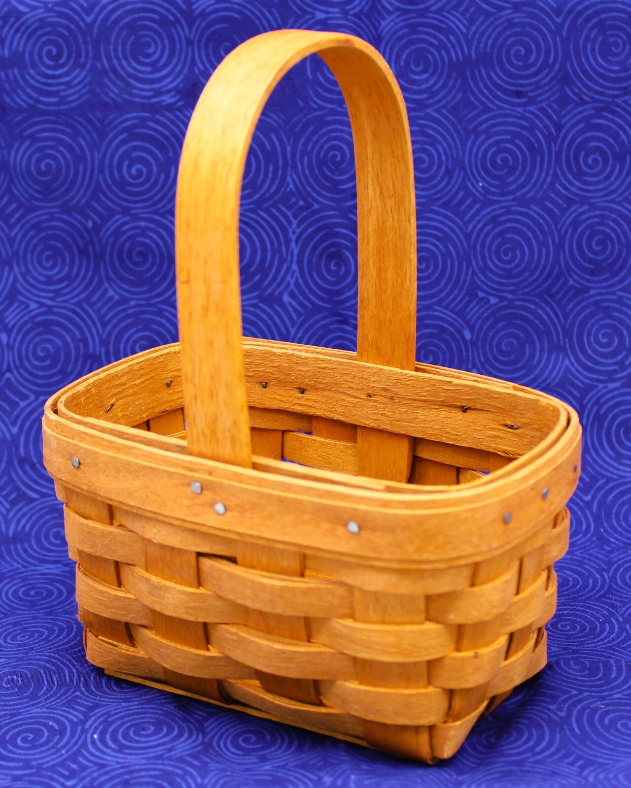 1995 Longaberger Small Basket – American Cancer Society Edition – 4x6x6