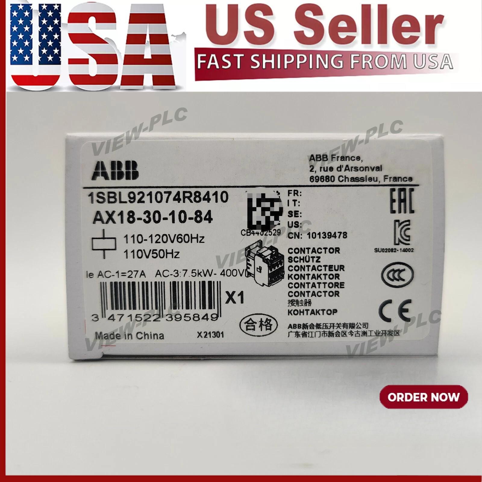 New In Box ABB AX18-30-10-84 AC Contactor US Free TAX