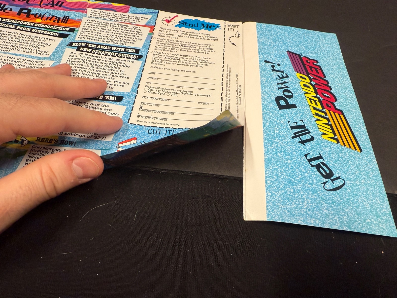 Original Nintedo Control Deck + Nintendo Power Advert Authentic Big Box Manual