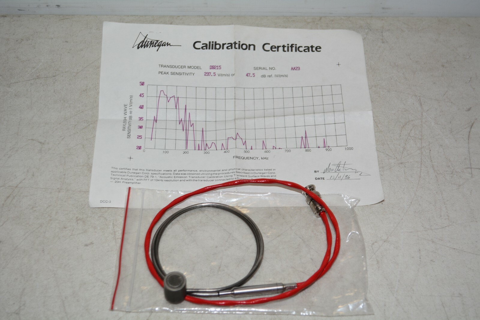 Dunegan D9215 Transducer #B206