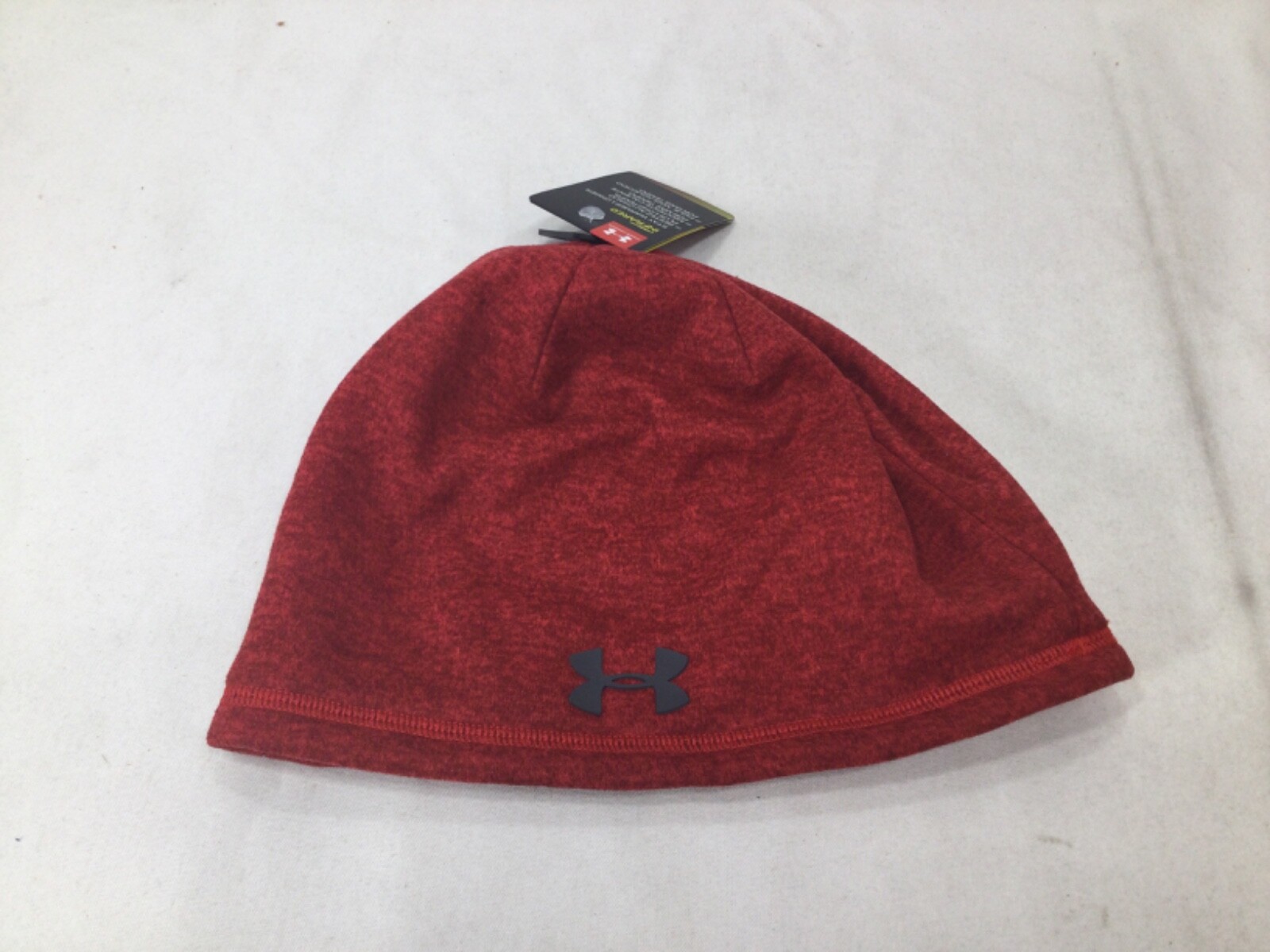 NEW Under Armour Cold Gear Infrared Beanie Hat Red Fleece Adult One Size FREESHP