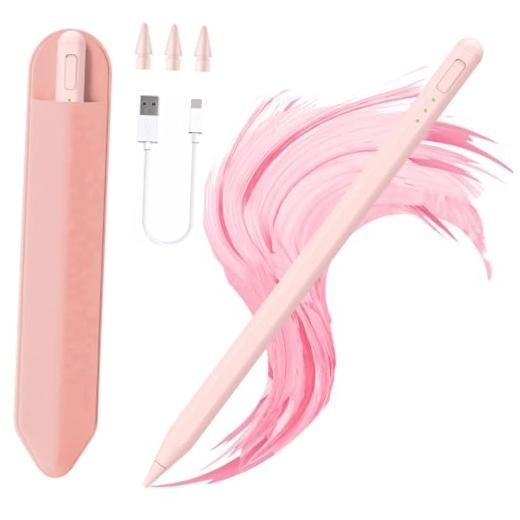 Stylus Pen for iPad11&10thGen,14Mins Faster Charge, with Pencil Pink