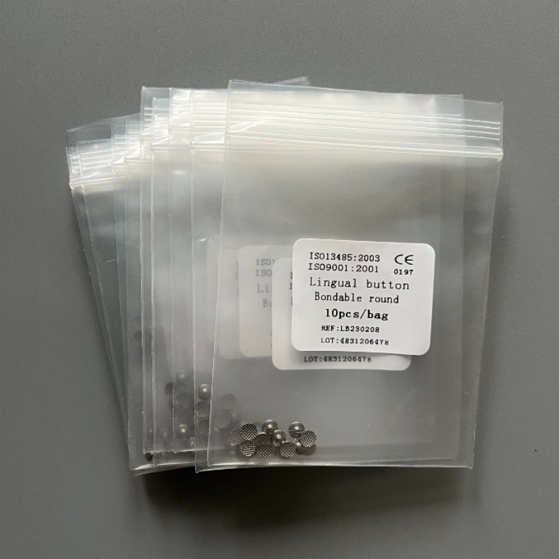 20 Pcs Dental Lingual Buttons Orthodontic Bondable Round/Rectangular Mesh Base