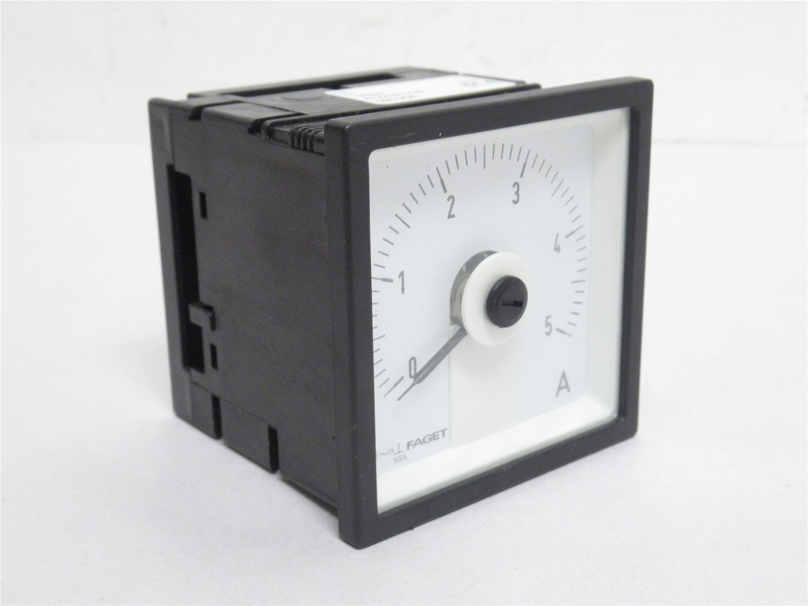242185 New-No Box; Faget 812279-3/20 Amp Meter; 2.5" Square OD; 5/5A