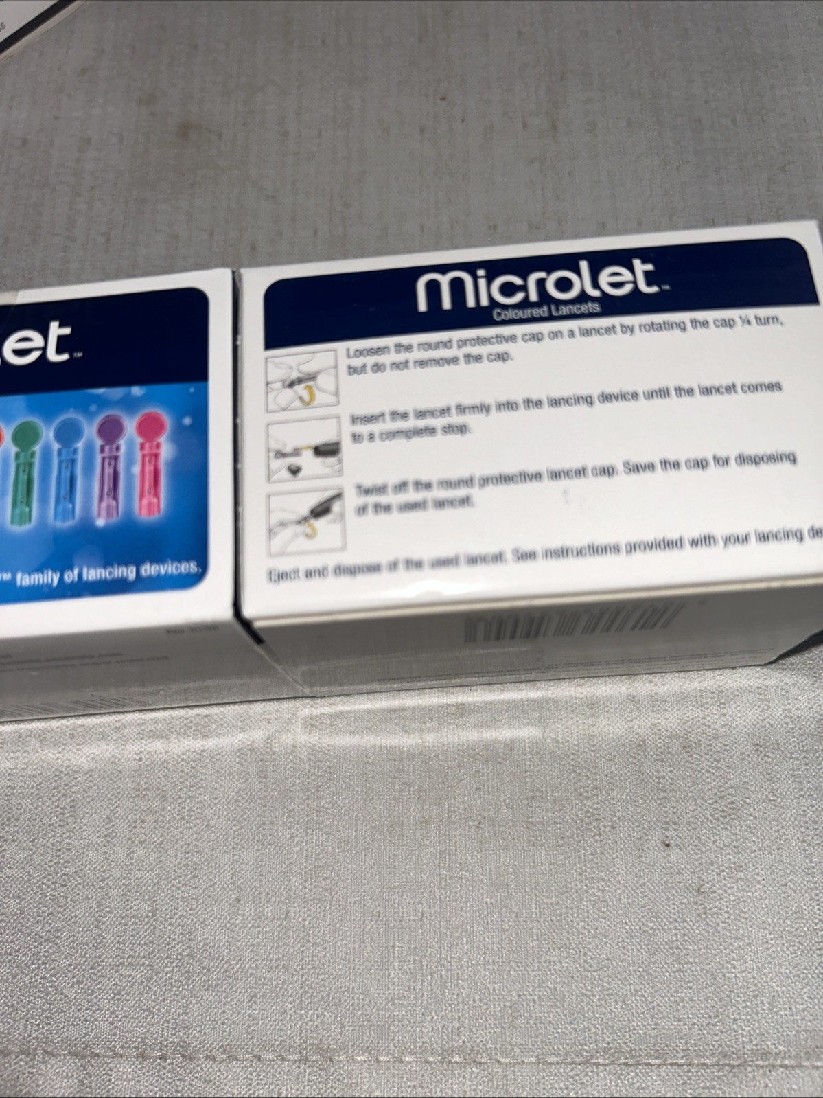 Microlet Colored Lancets - 200 ct (2 boxes) NEW UNOPENED EXP DATE 1-1-27