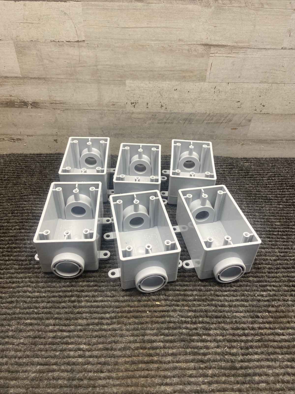 NEW LOT OF 6 CANTEX 5133464 3/4" 1G PVC FSC BOXES